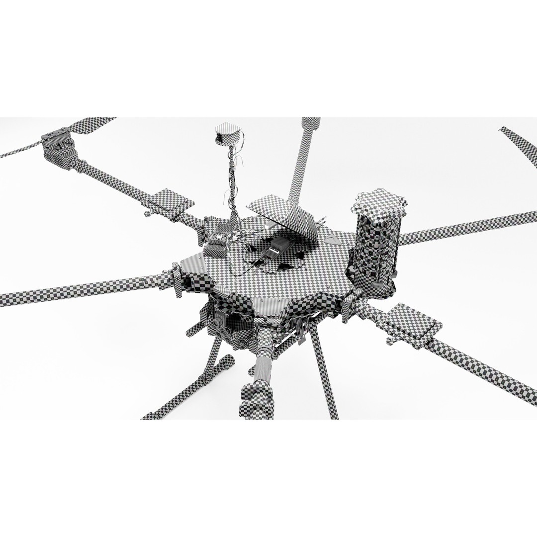 Aurelia X6 v2 Pro Drone 3D Model – PBR Textured, FBX, OBJ, Blender - View 12