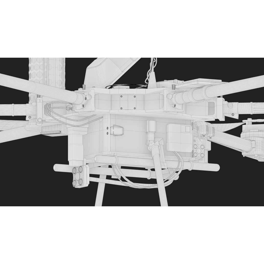 Aurelia X6 v2 Pro Drone 3D Model – PBR Textured, FBX, OBJ, Blender - View 18