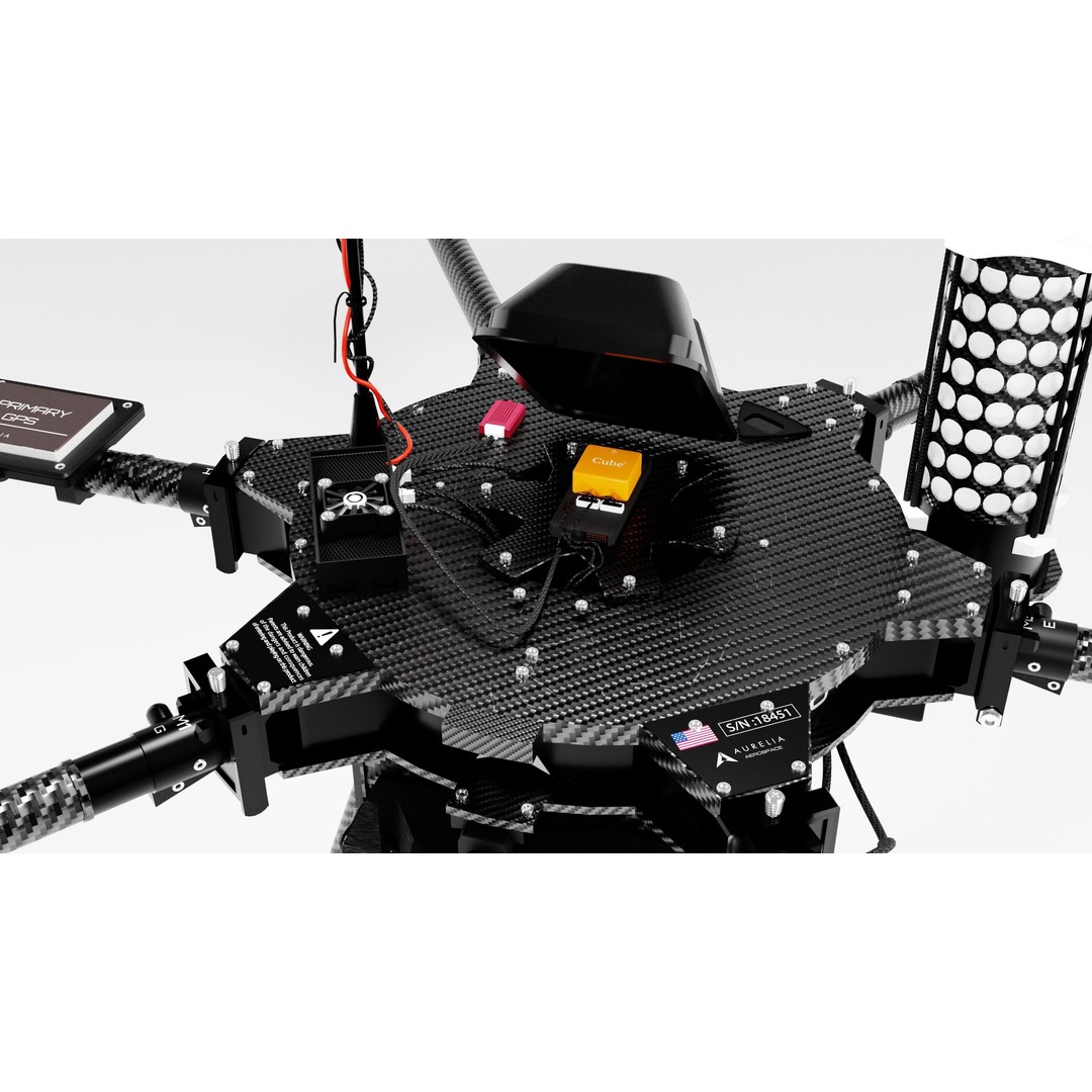 Aurelia X6 v2 Pro Drone 3D Model – PBR Textured, FBX, OBJ, Blender - View 4