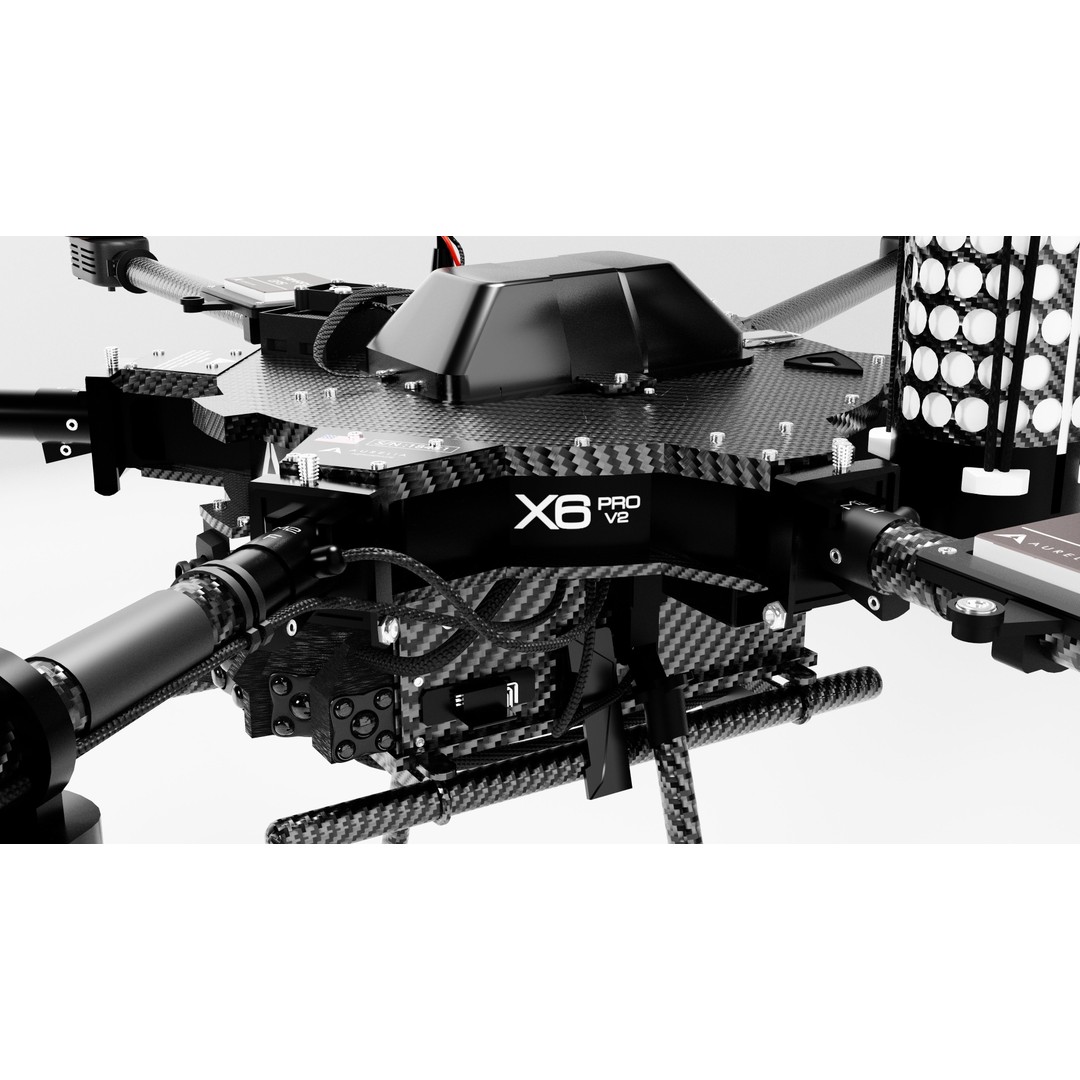 Aurelia X6 v2 Pro Drone 3D Model – PBR Textured, FBX, OBJ, Blender - View 5