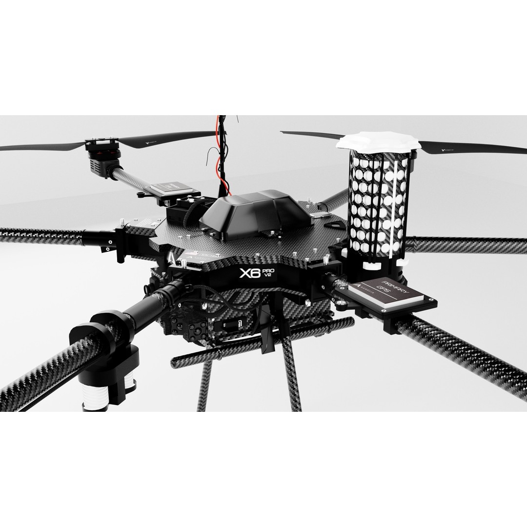 Aurelia X6 v2 Pro Drone 3D Model – PBR Textured, FBX, OBJ, Blender - View 9