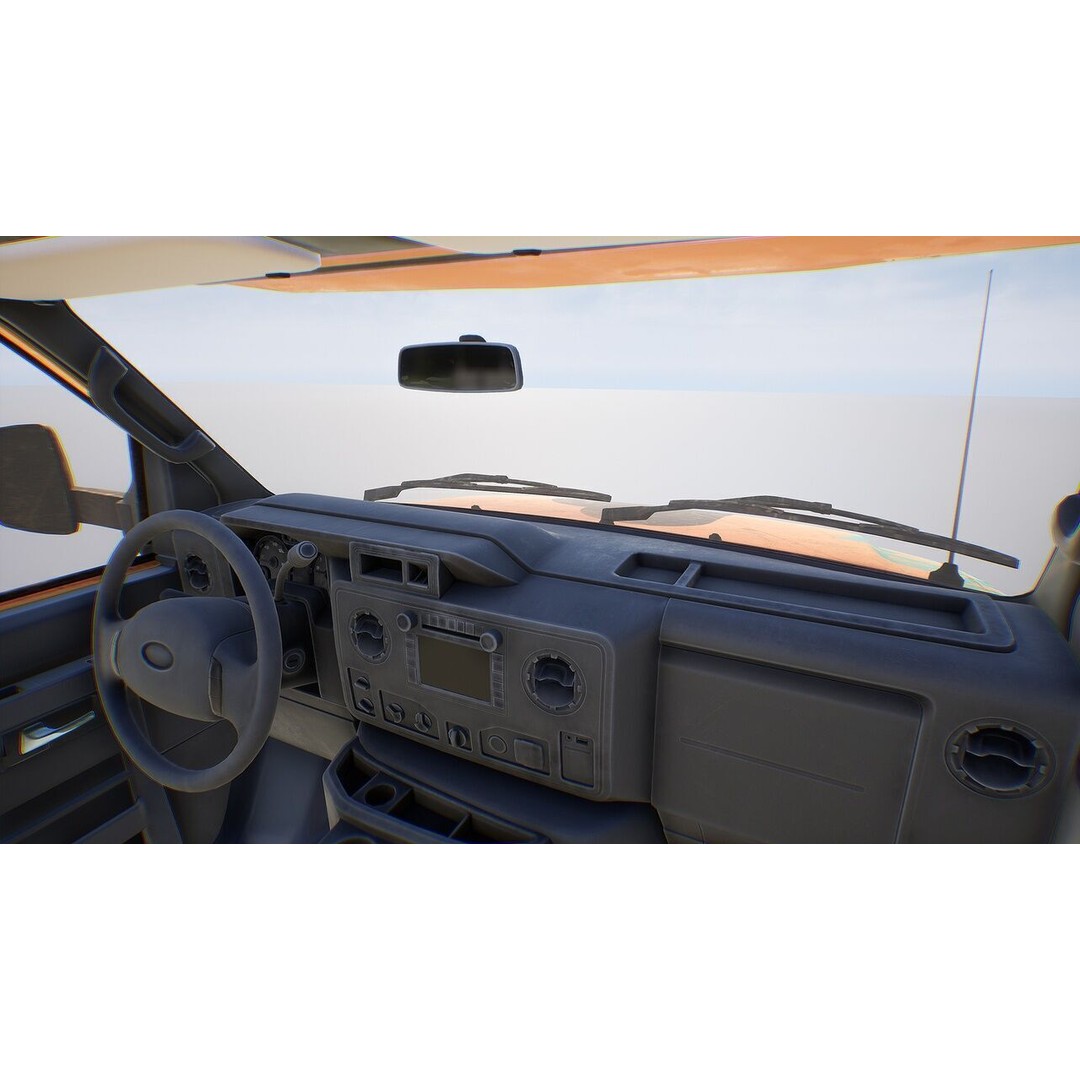 Campervan 3D Model – Low Poly Game Asset with Rigging and PBR Textures