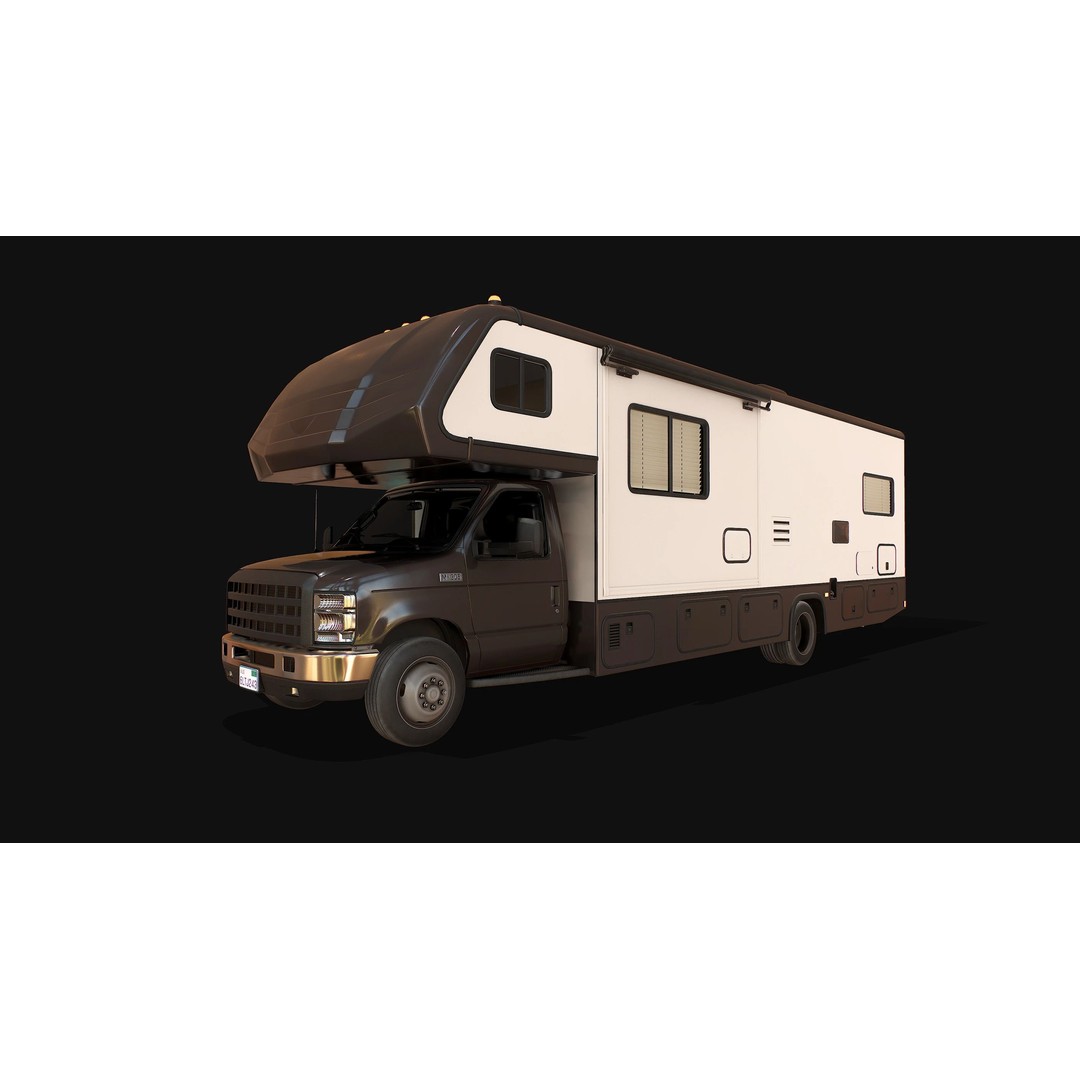 Campervan 3D Model – Low Poly Game Asset with Rigging and PBR Textures - View 11