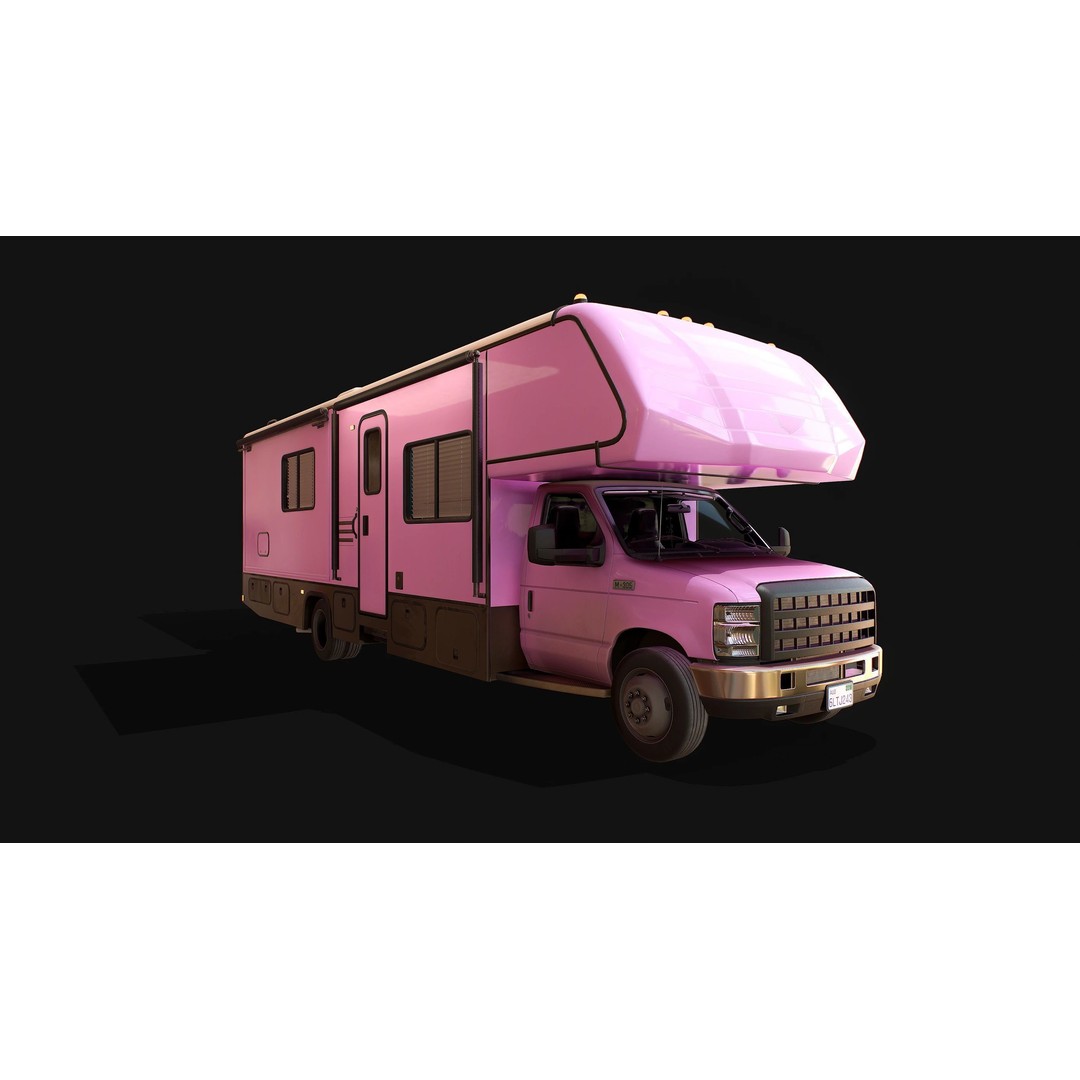 Campervan 3D Model – Low Poly Game Asset with Rigging and PBR Textures - View 19