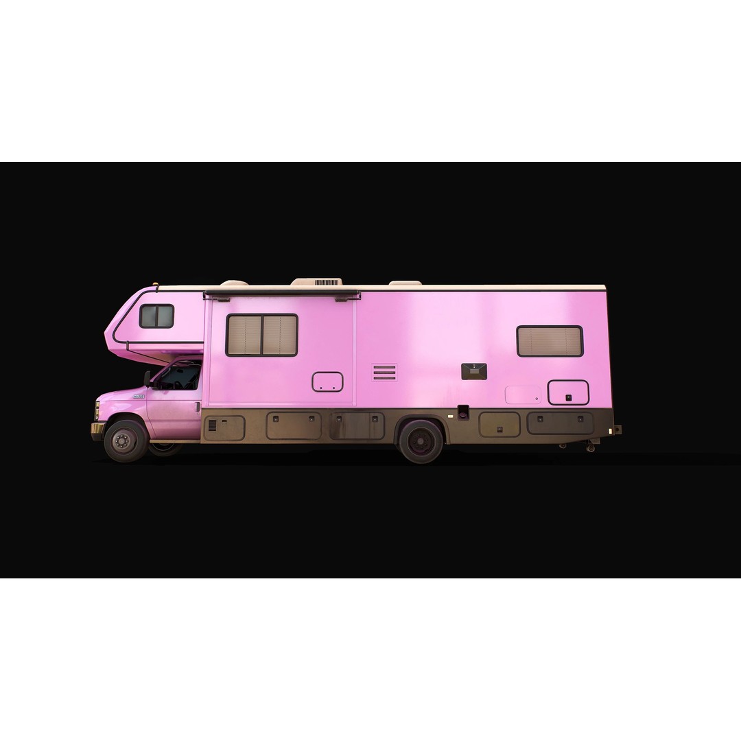 Campervan 3D Model – Low Poly Game Asset with Rigging and PBR Textures - View 8