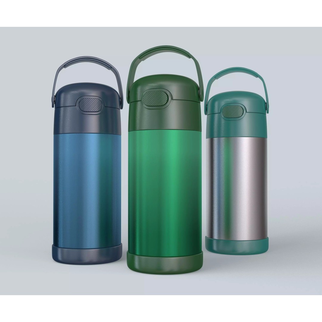 Thermos Stainless Steel 3D Model – High Poly Kitchenware, FBX, OBJ - View 2