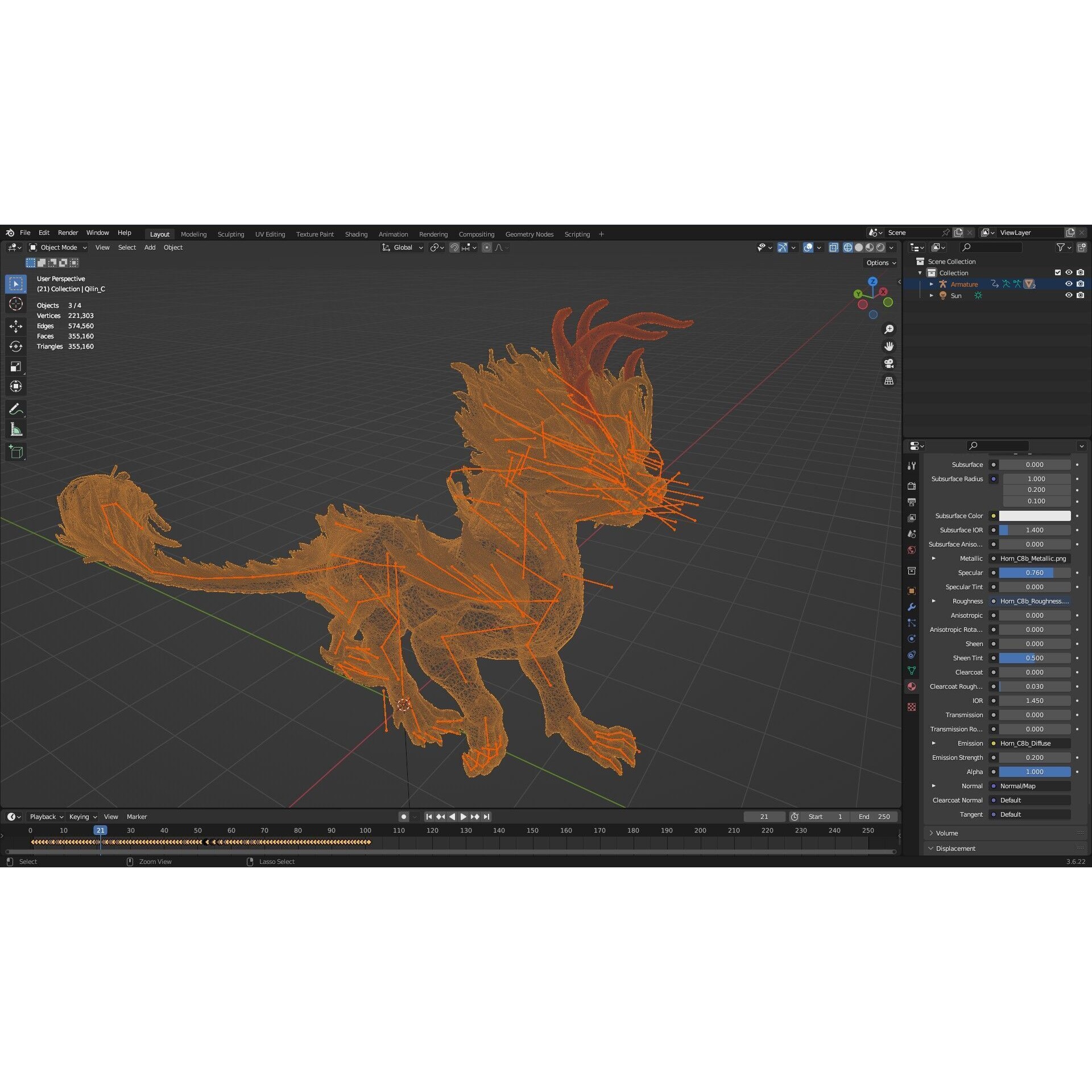 Qilin-C8 - Game-Ready 3D Model