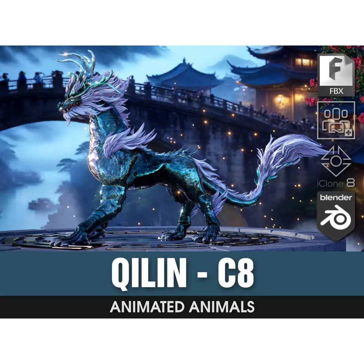 Qilin-C8 - Game-Ready 3D Model - View 2