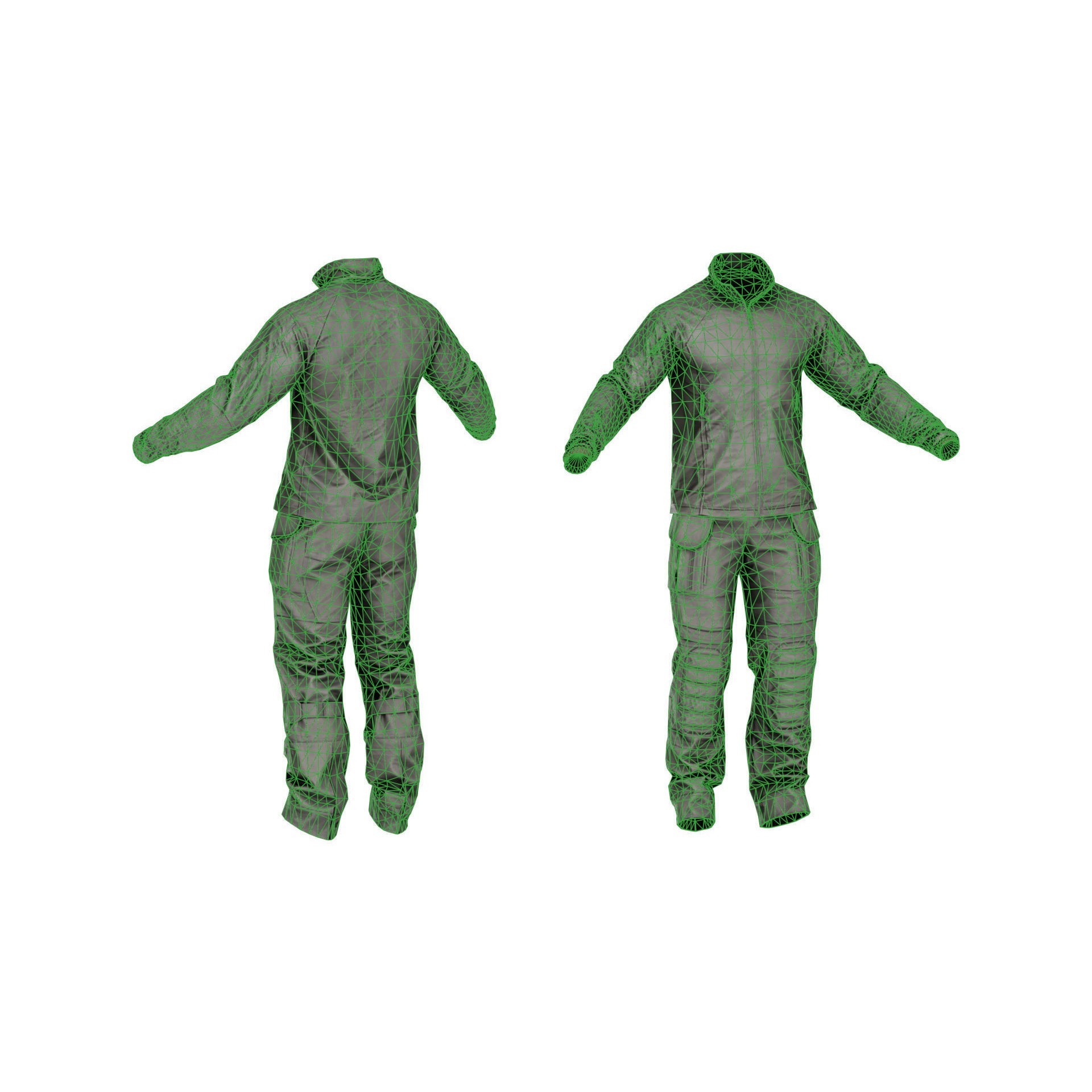 UFPRO Uniform - Low-Poly Game-Ready 3D Model - View 8