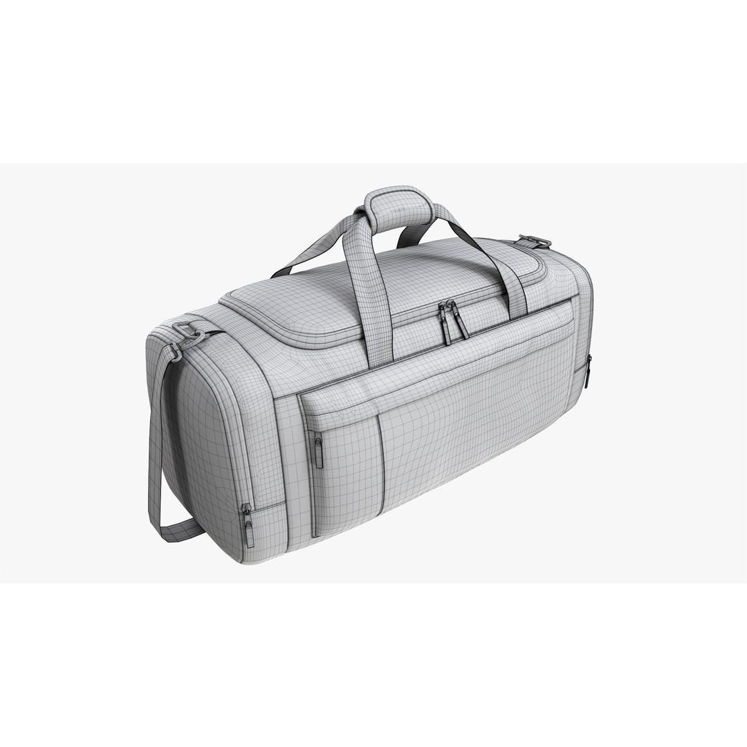 Duffel Bag 3D Model – Sport Travel Gear, PBR Textures, FBX - View 13