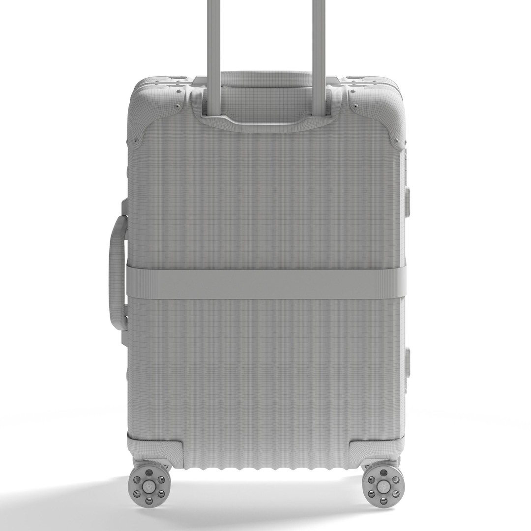 Moncler Rimowa Suitcase 3D Model – High-Poly Detailed Design, FBX & OBJ