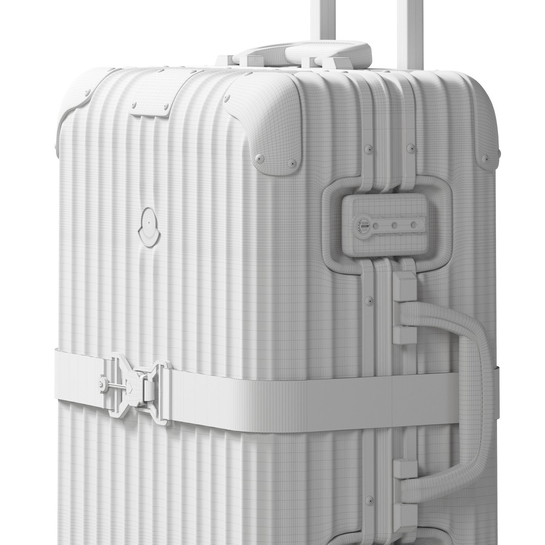 Moncler Rimowa Suitcase 3D Model – High-Poly Detailed Design, FBX & OBJ - View 11