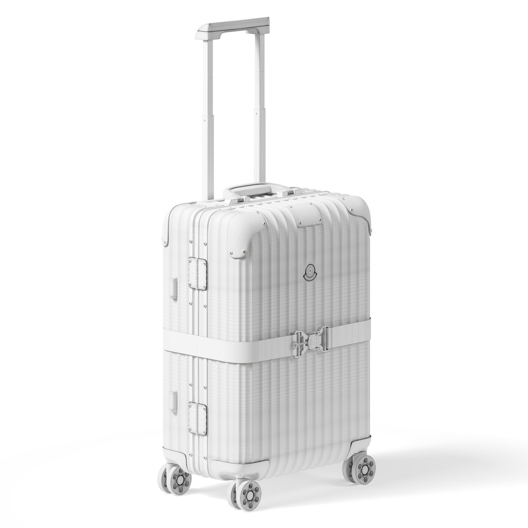 Moncler Rimowa Suitcase 3D Model – High-Poly Detailed Design, FBX & OBJ - View 3