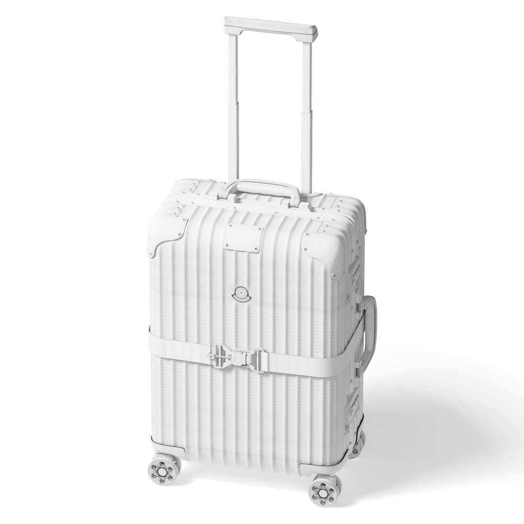 Moncler Rimowa Suitcase 3D Model – High-Poly Detailed Design, FBX & OBJ - View 7