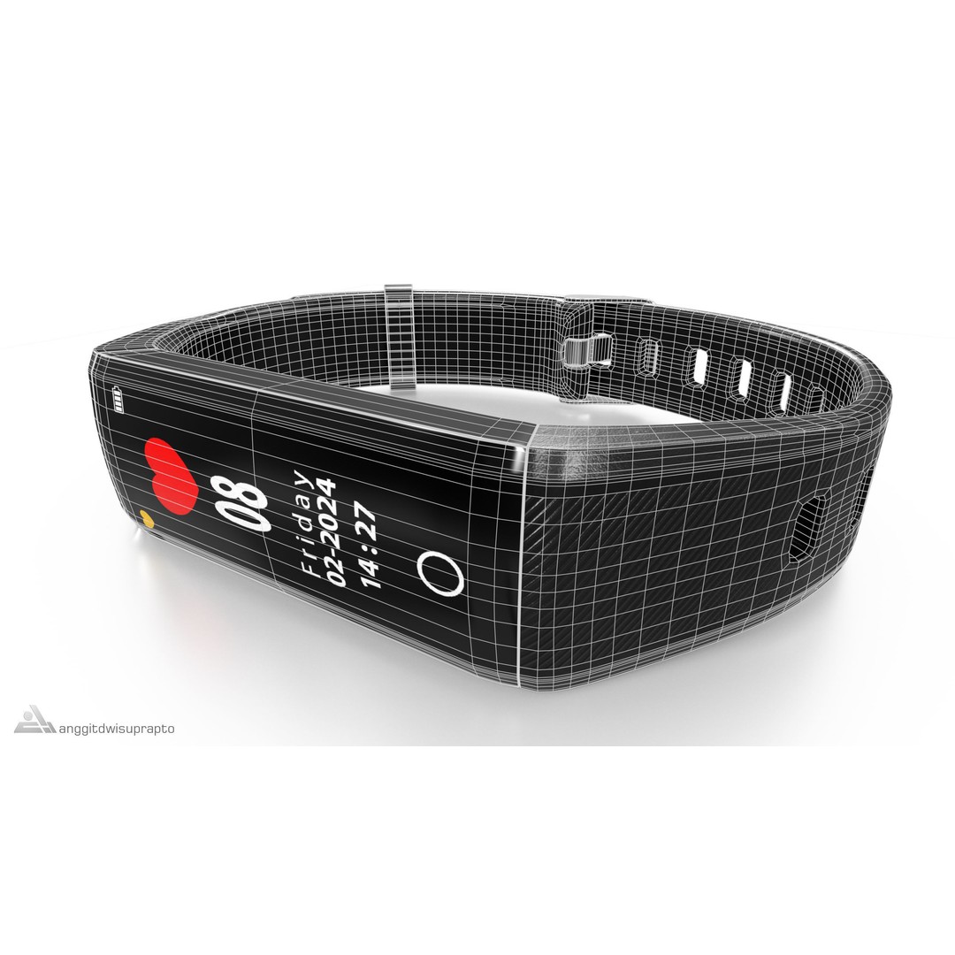 Fitness Tracker 3D Model – Low Poly PBR Game Asset, FBX - View 15