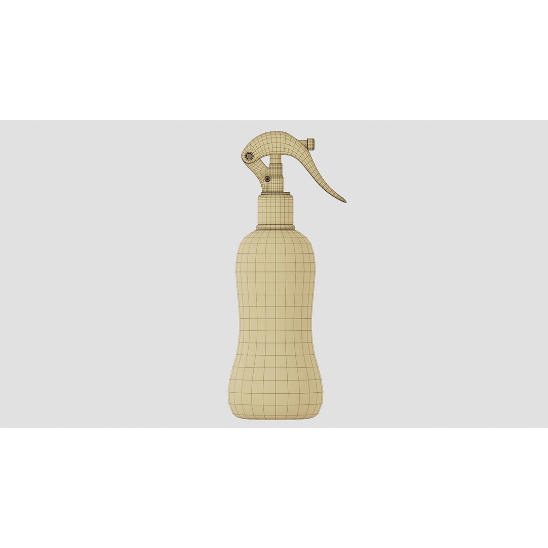 Black Spray Bottle 3D Model – PBR Textured, UV Unwrapped, FBX - View 15