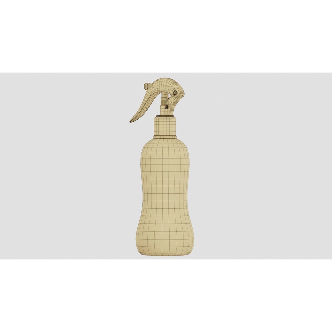 Black Spray Bottle 3D Model – PBR Textured, UV Unwrapped, FBX - View 17