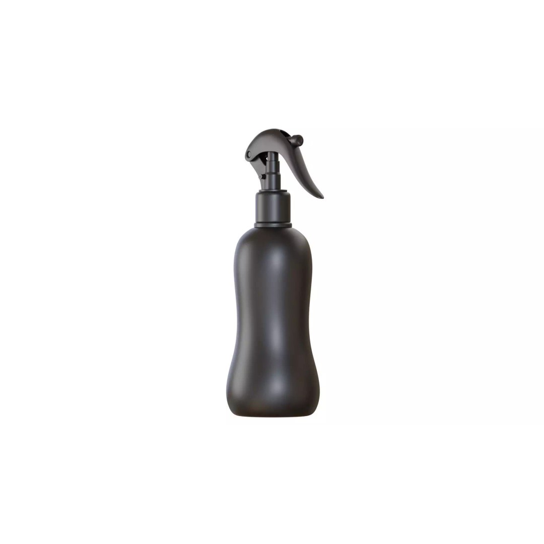 Black Spray Bottle 3D Model – PBR Textured, UV Unwrapped, FBX - View 2