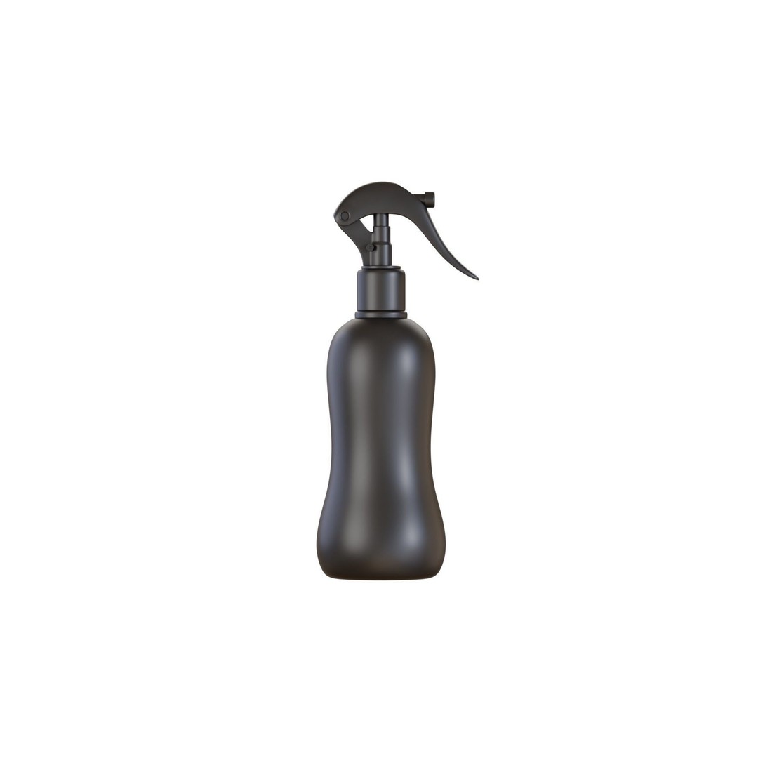 Black Spray Bottle 3D Model – PBR Textured, UV Unwrapped, FBX - View 4