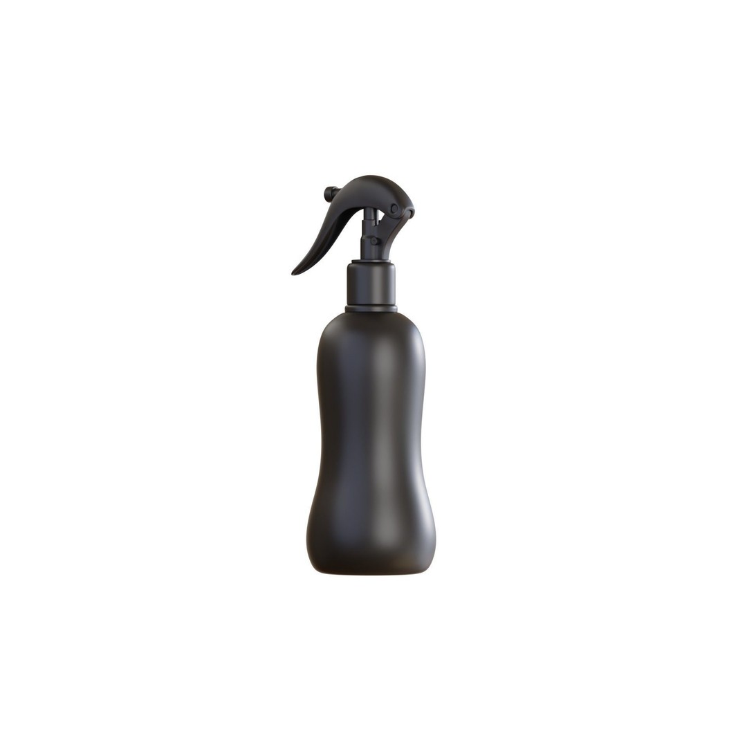 Black Spray Bottle 3D Model – PBR Textured, UV Unwrapped, FBX - View 6