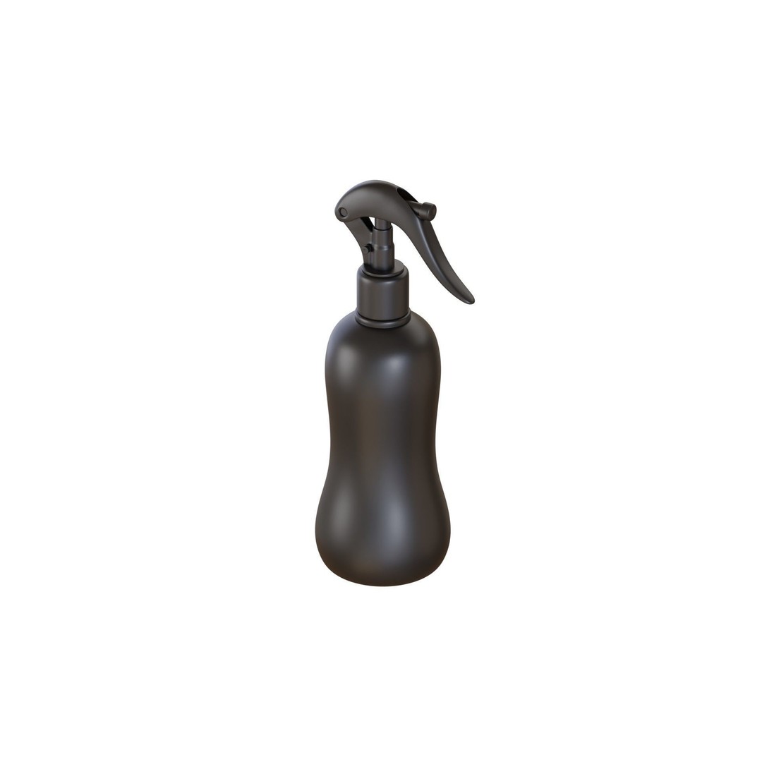 Black Spray Bottle 3D Model – PBR Textured, UV Unwrapped, FBX - View 7