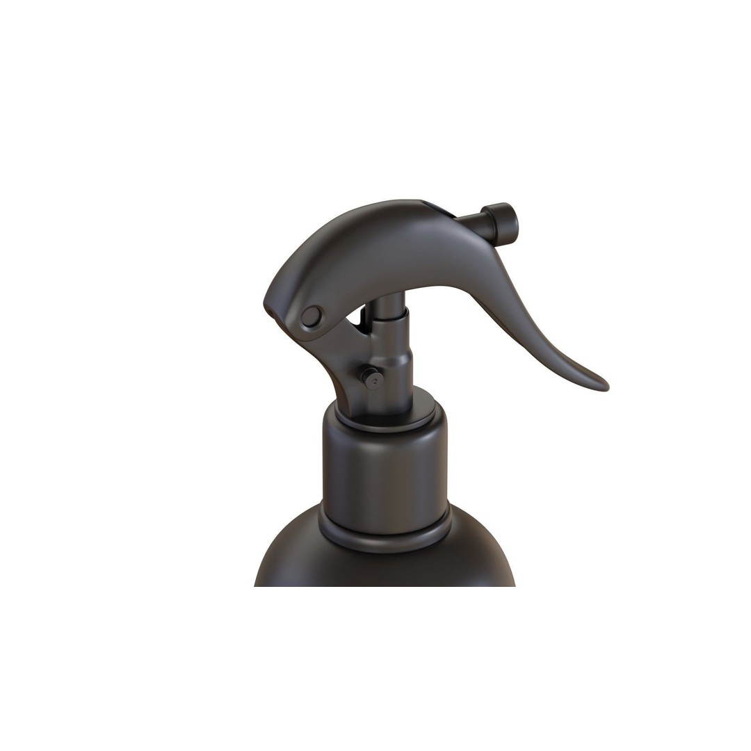 Black Spray Bottle 3D Model – PBR Textured, UV Unwrapped, FBX - View 8