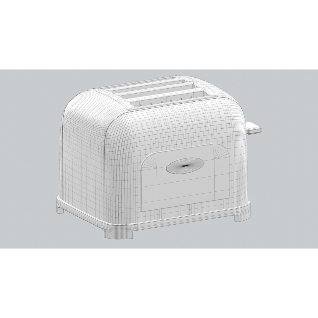 Toaster 3D Model – Low Poly PBR Kitchen Appliance, FBX, OBJ, Blender