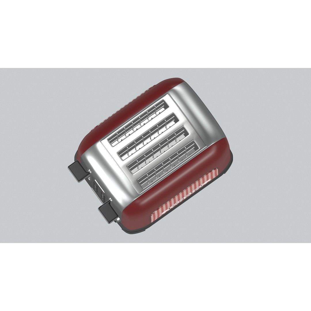 Toaster 3D Model – Low Poly PBR Kitchen Appliance, FBX, OBJ, Blender - View 11
