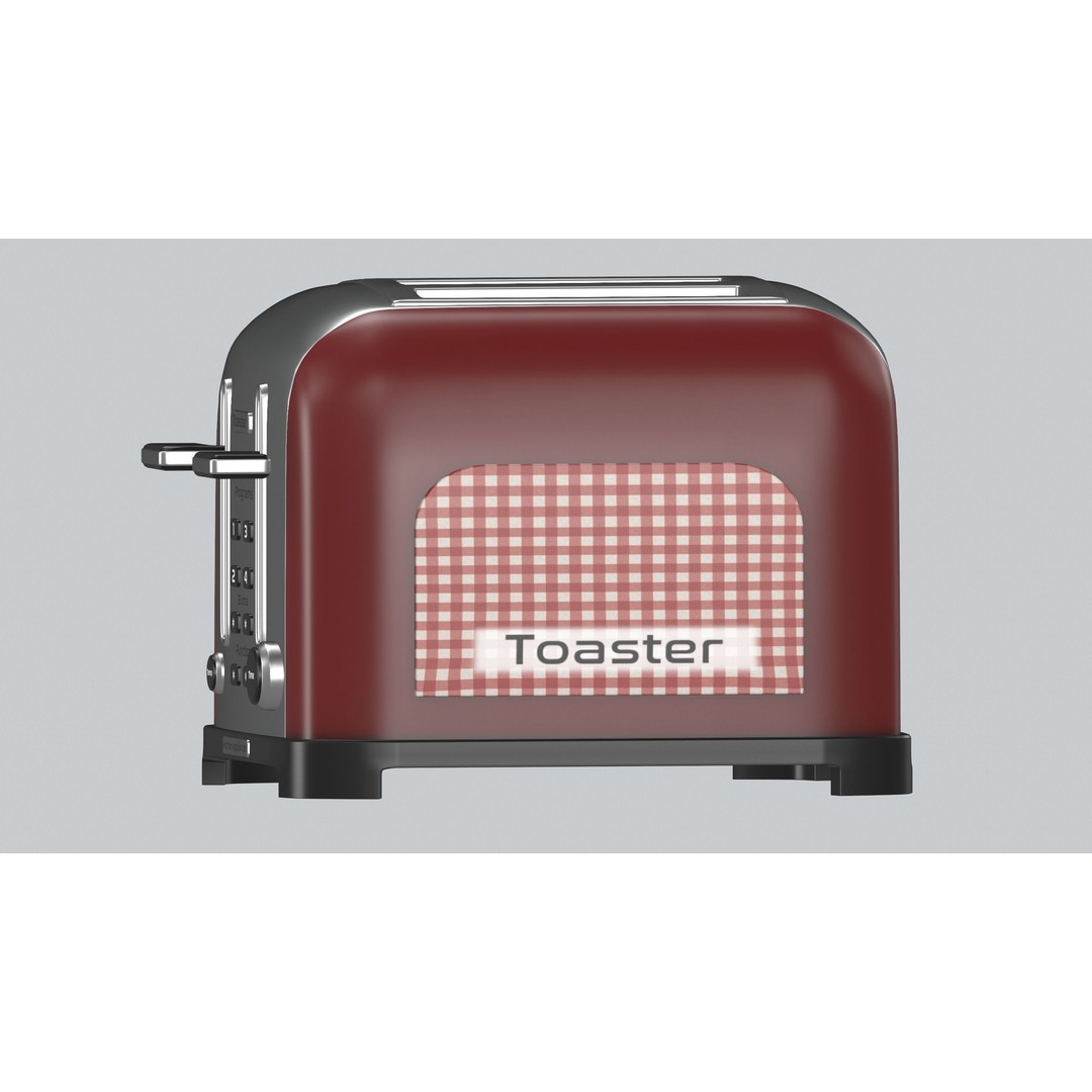 Toaster 3D Model – Low Poly PBR Kitchen Appliance, FBX, OBJ, Blender - View 13