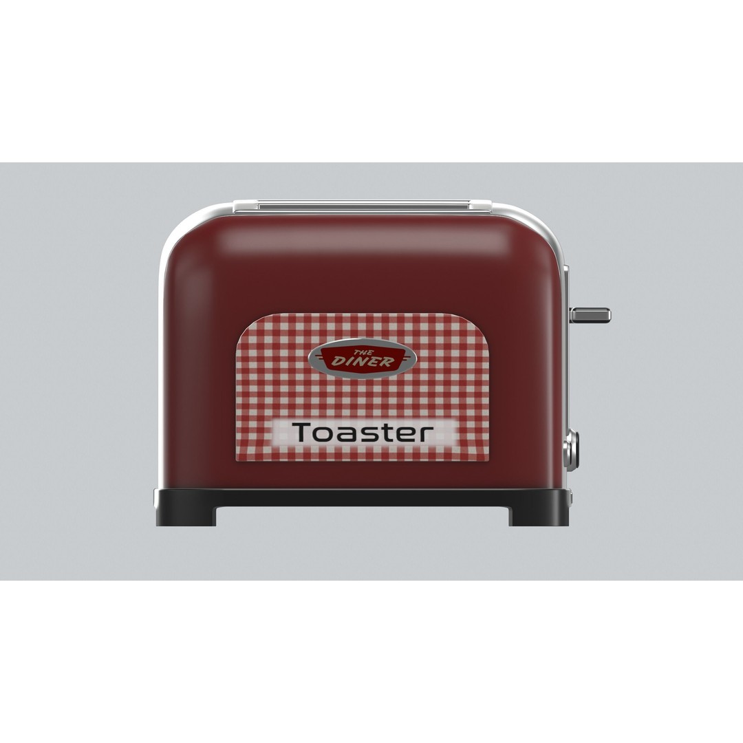 Toaster 3D Model – Low Poly PBR Kitchen Appliance, FBX, OBJ, Blender - View 5