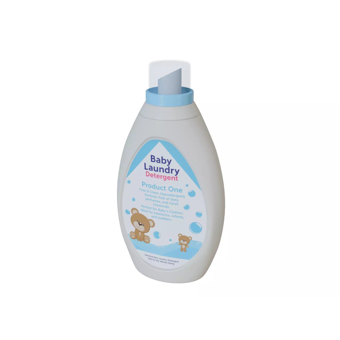 Baby Laundry Detergent 3D Model – Low Poly Household Asset, FBX - View 2