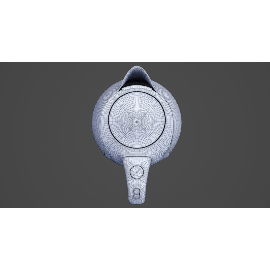 Electric Kettle 3D Model – PBR Textured Kitchenware, FBX, OBJ