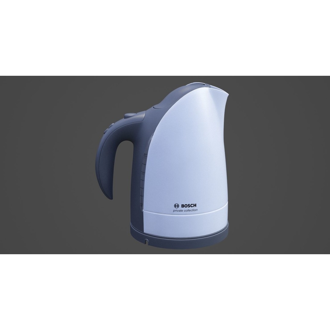 Electric Kettle 3D Model – PBR Textured Kitchenware, FBX, OBJ - View 3