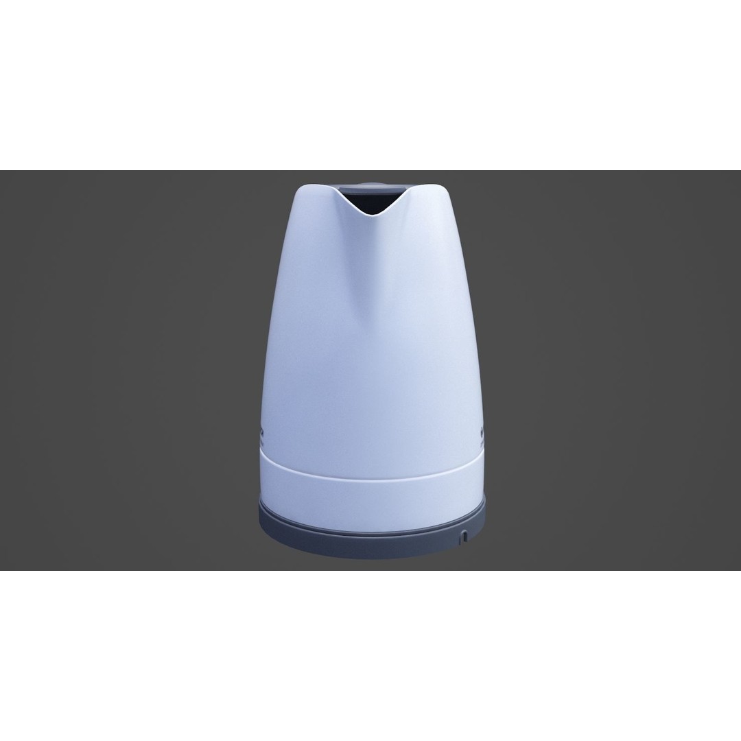 Electric Kettle 3D Model – PBR Textured Kitchenware, FBX, OBJ - View 5
