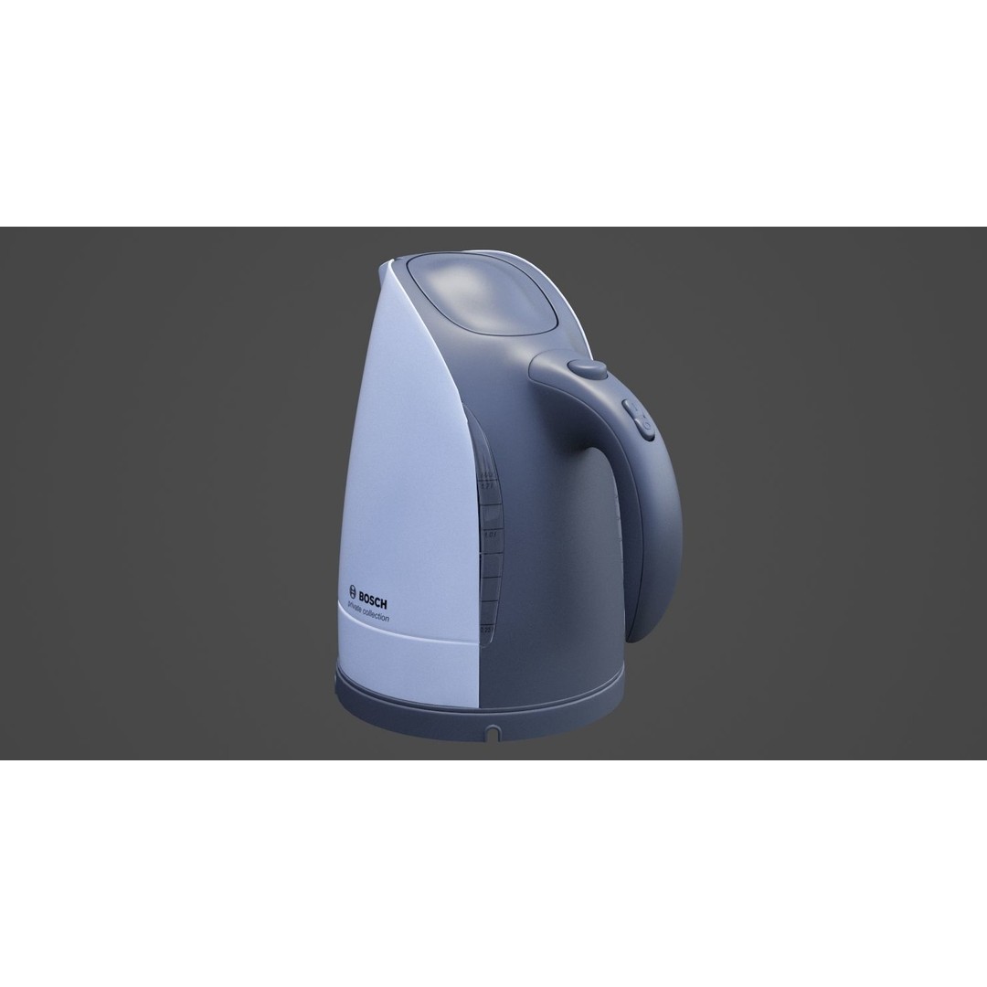 Electric Kettle 3D Model – PBR Textured Kitchenware, FBX, OBJ - View 8