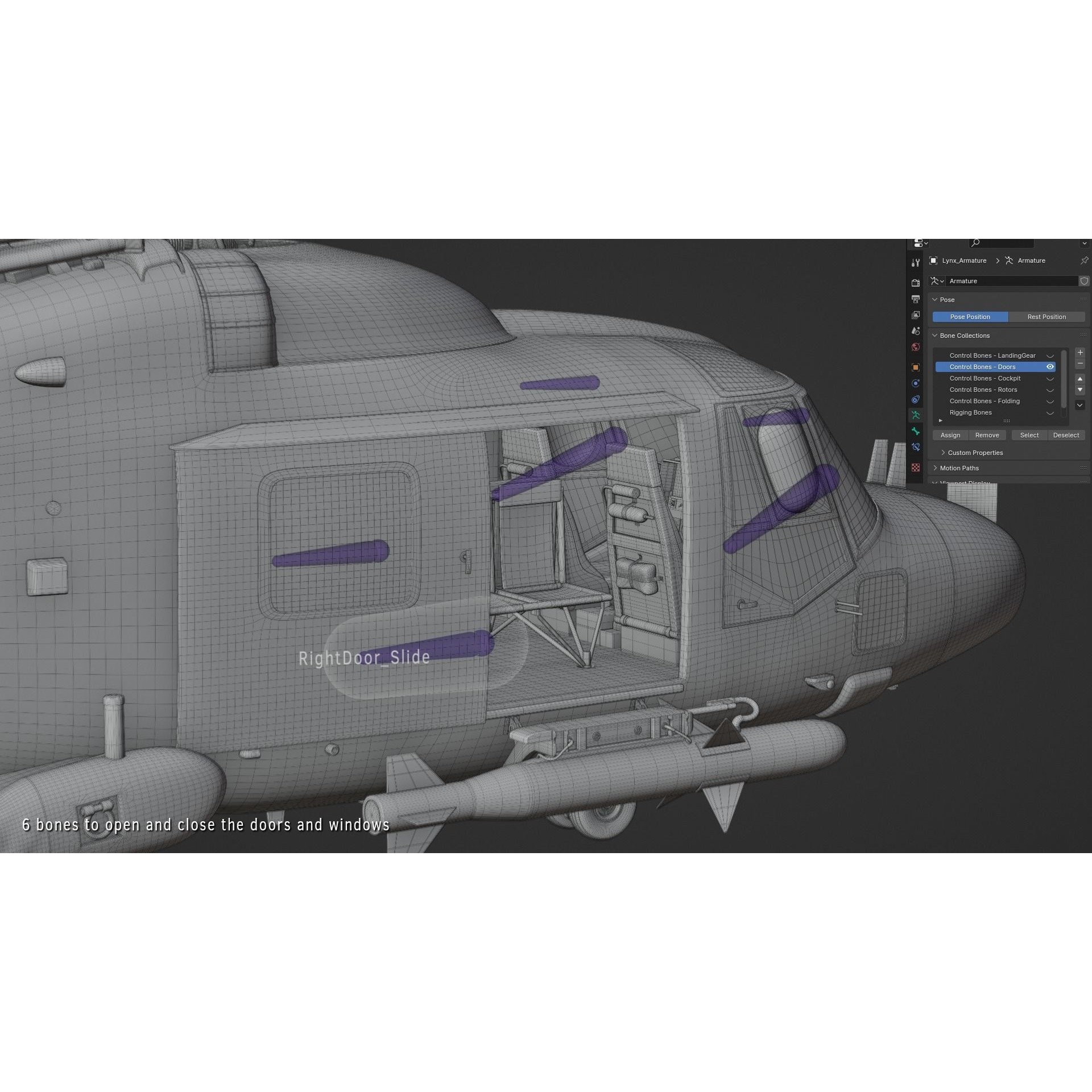 Westland Lynx HAS2 - Rigged PBR 3D Model - View 14
