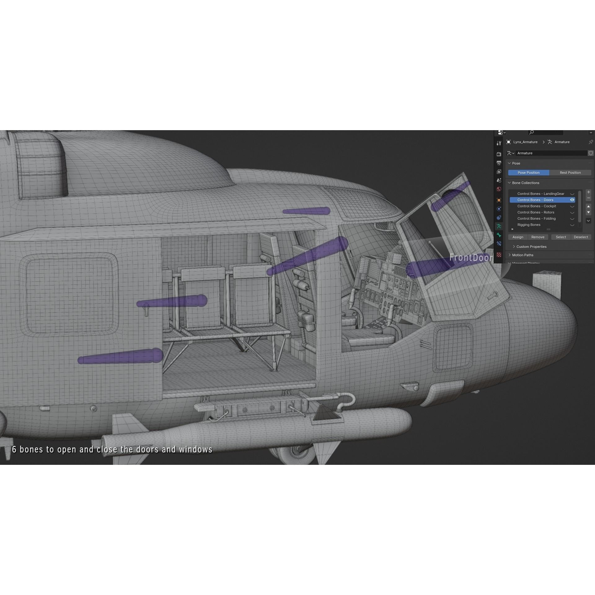 Westland Lynx HAS2 - Rigged PBR 3D Model - View 16