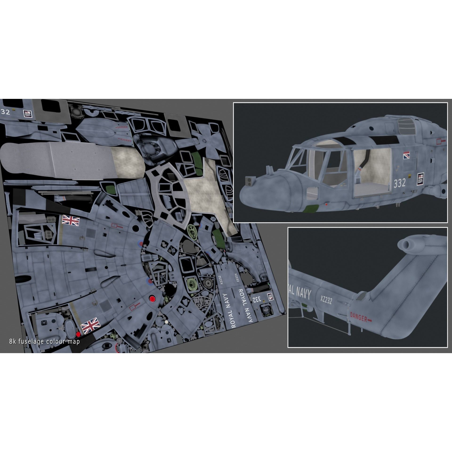 Westland Lynx HAS2 - Rigged PBR 3D Model - View 20