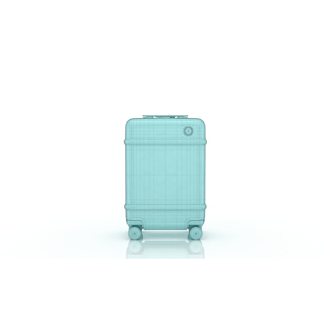 Trolley Suitcase 3D Model – Low Poly Luggage Asset, FBX, OBJ, Blender - View 12