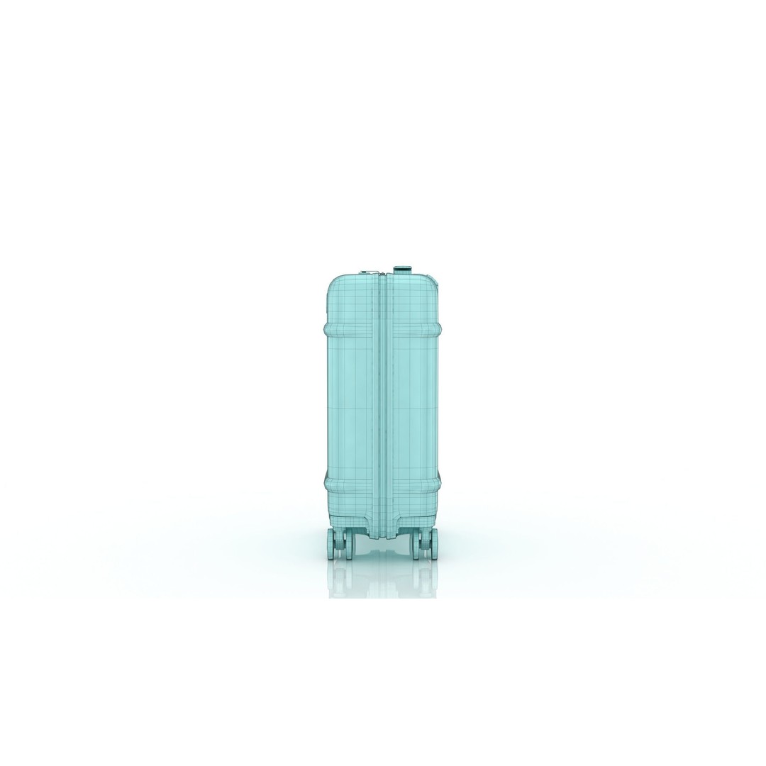 Trolley Suitcase 3D Model – Low Poly Luggage Asset, FBX, OBJ, Blender - View 13