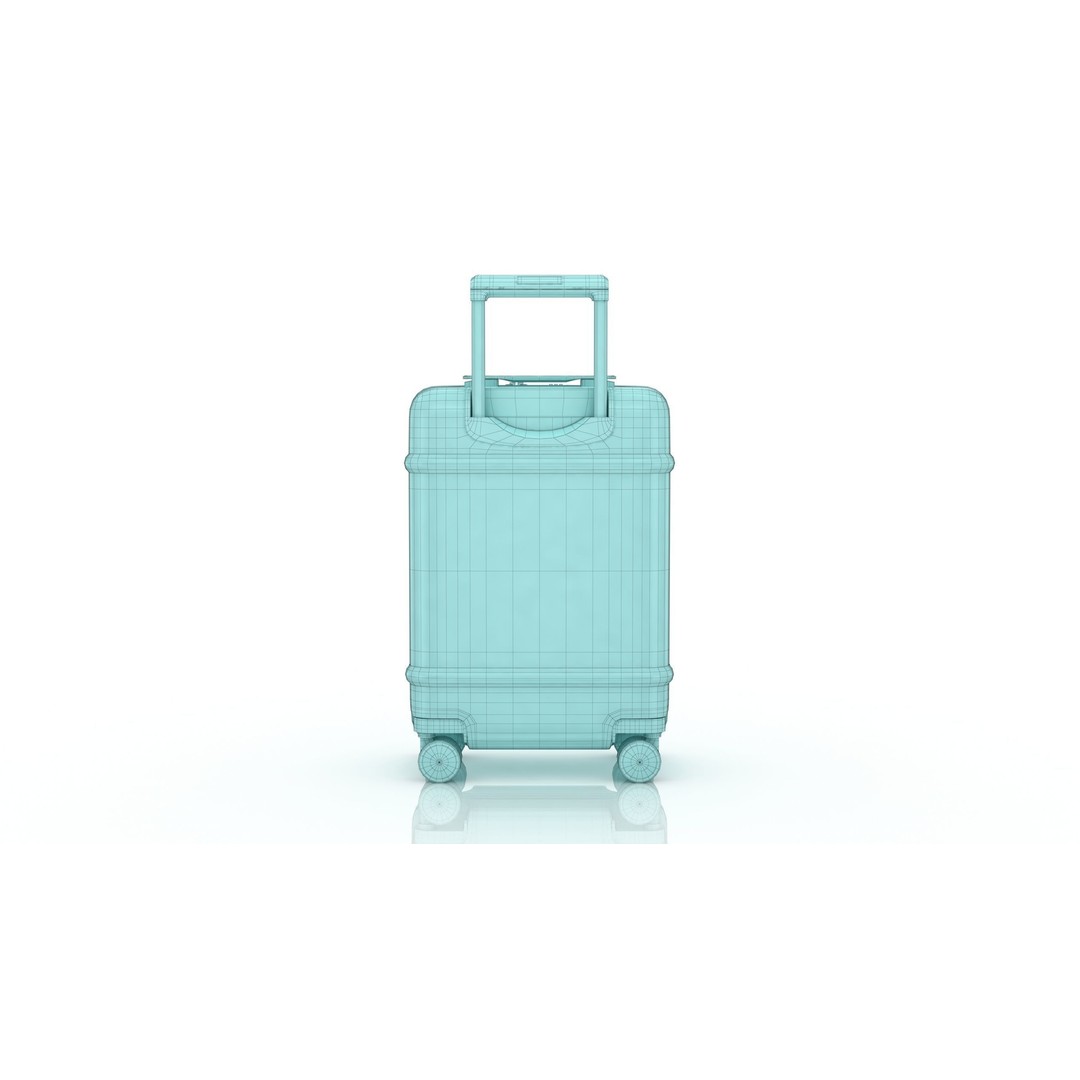 Trolley Suitcase 3D Model – Low Poly Luggage Asset, FBX, OBJ, Blender - View 15