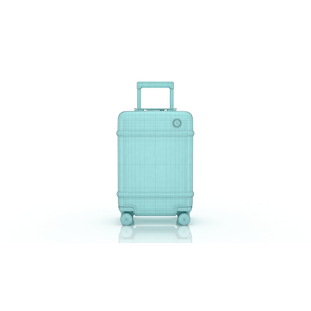 Trolley Suitcase 3D Model – Low Poly Luggage Asset, FBX, OBJ, Blender - View 16