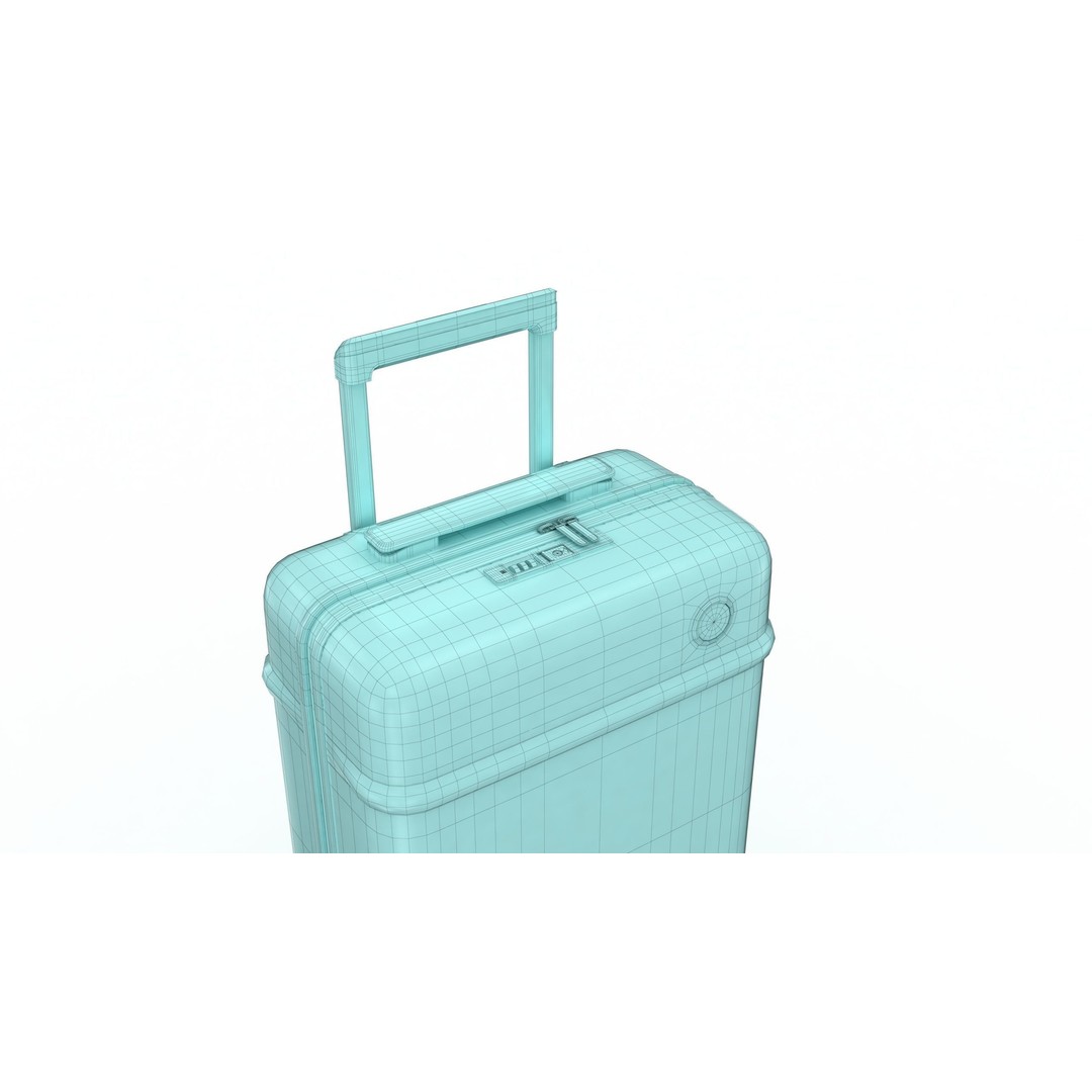 Trolley Suitcase 3D Model – Low Poly Luggage Asset, FBX, OBJ, Blender - View 18