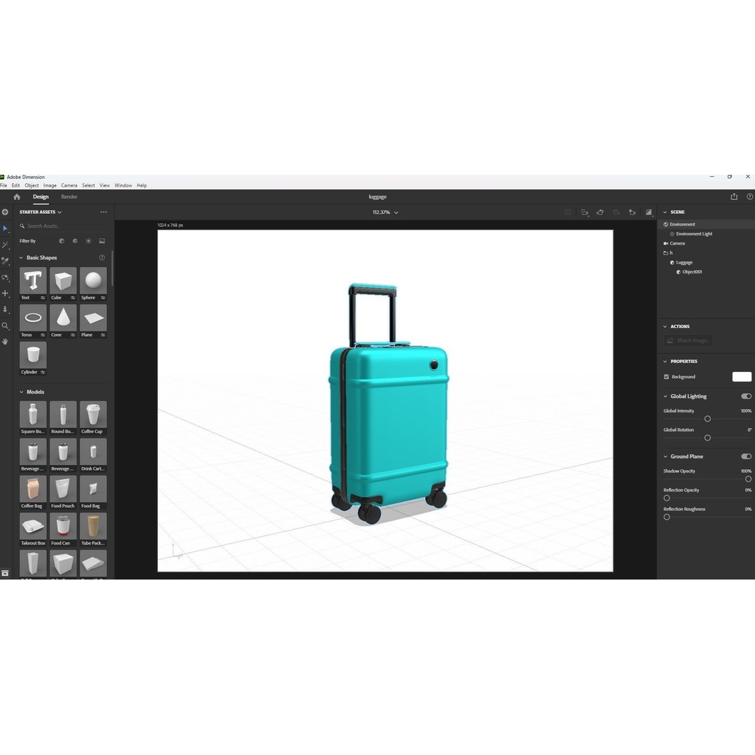 Trolley Suitcase 3D Model – Low Poly Luggage Asset, FBX, OBJ, Blender - View 21