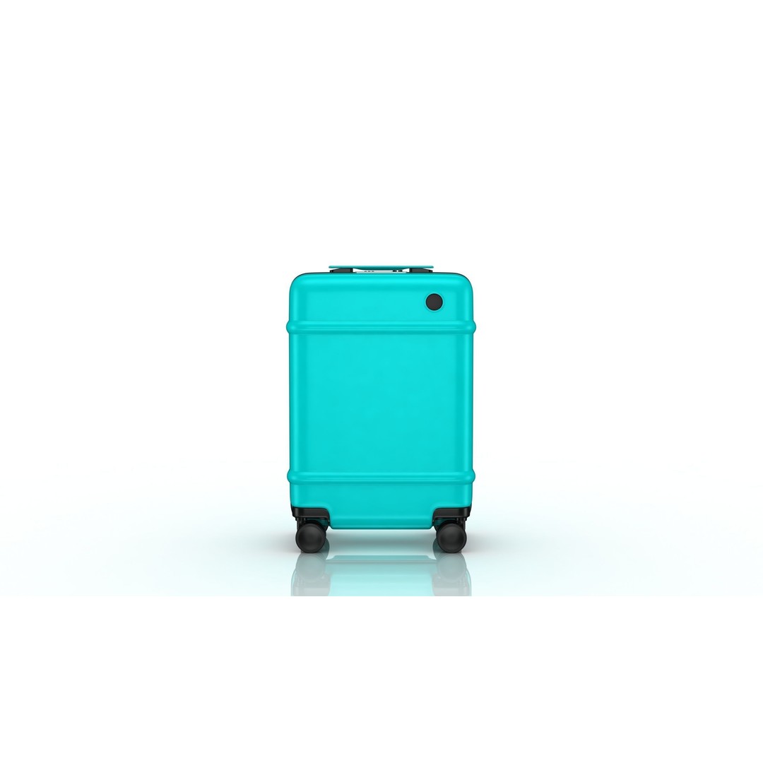 Trolley Suitcase 3D Model – Low Poly Luggage Asset, FBX, OBJ, Blender - View 3