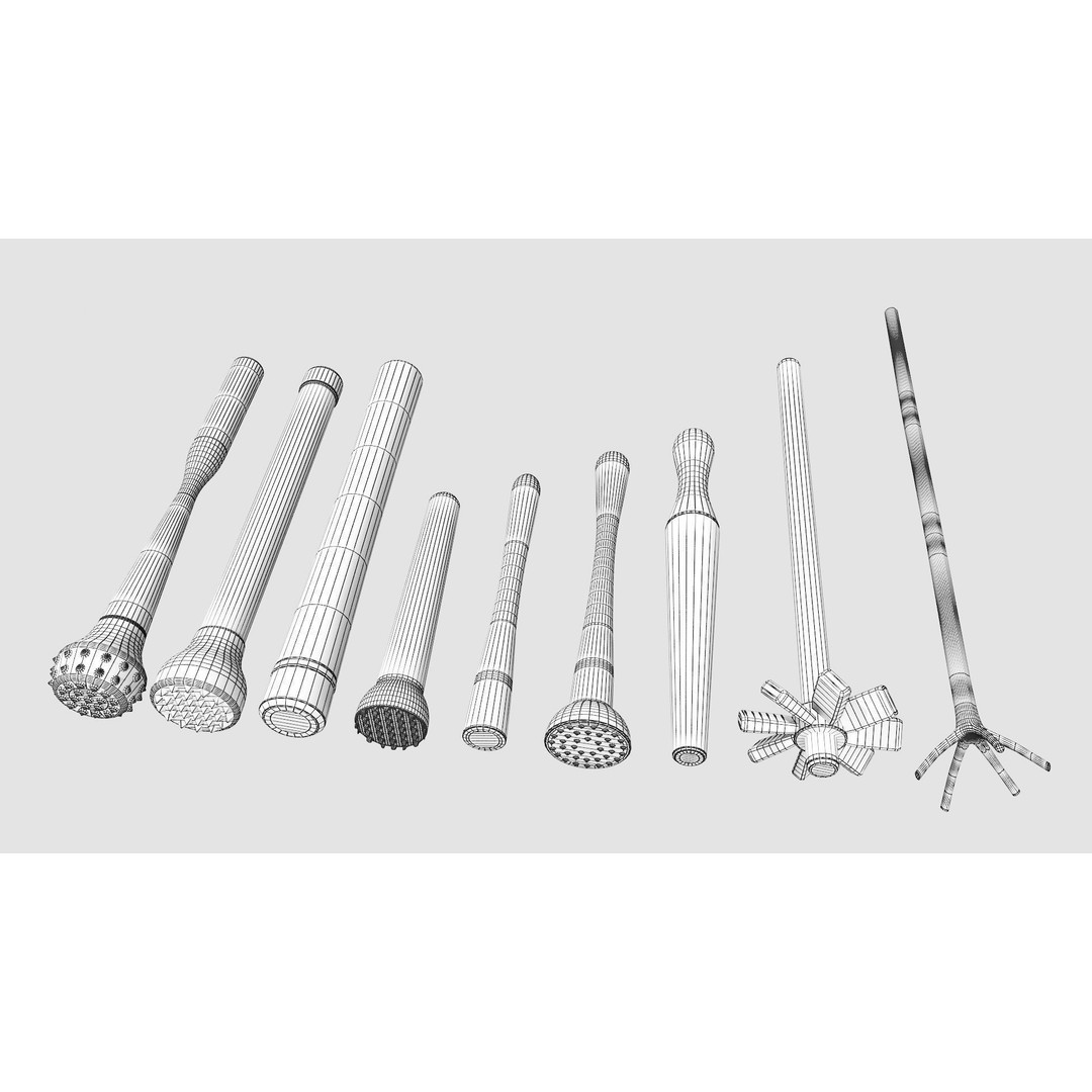Bartender Tools Set 3D Model – PBR Kitchenware Asset, FBX, OBJ, Blender - View 7