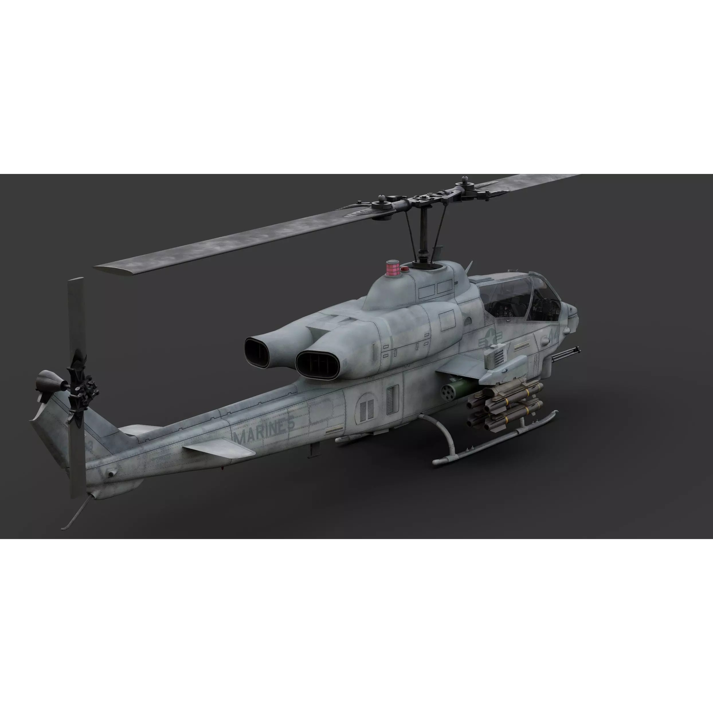 Bell AH-1W Super Cobra - Game-Ready 3D Model