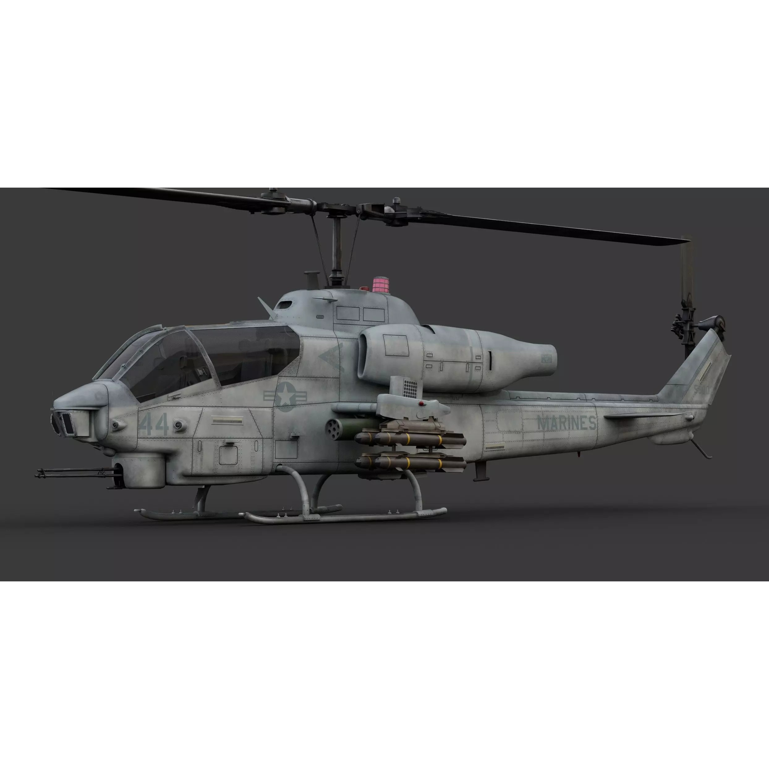 Bell AH-1W Super Cobra - Game-Ready 3D Model - View 10