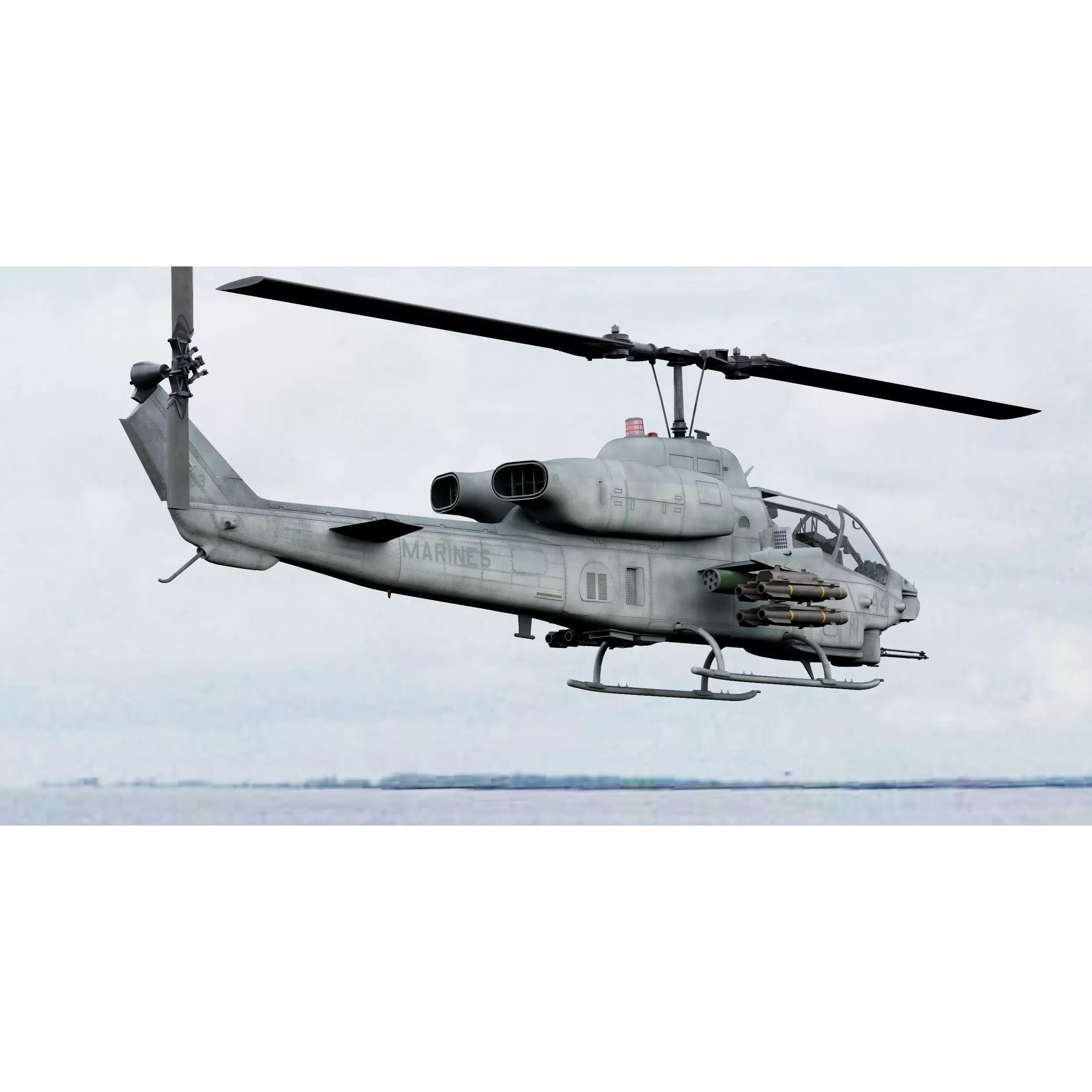 Bell AH-1W Super Cobra - Game-Ready 3D Model - View 5
