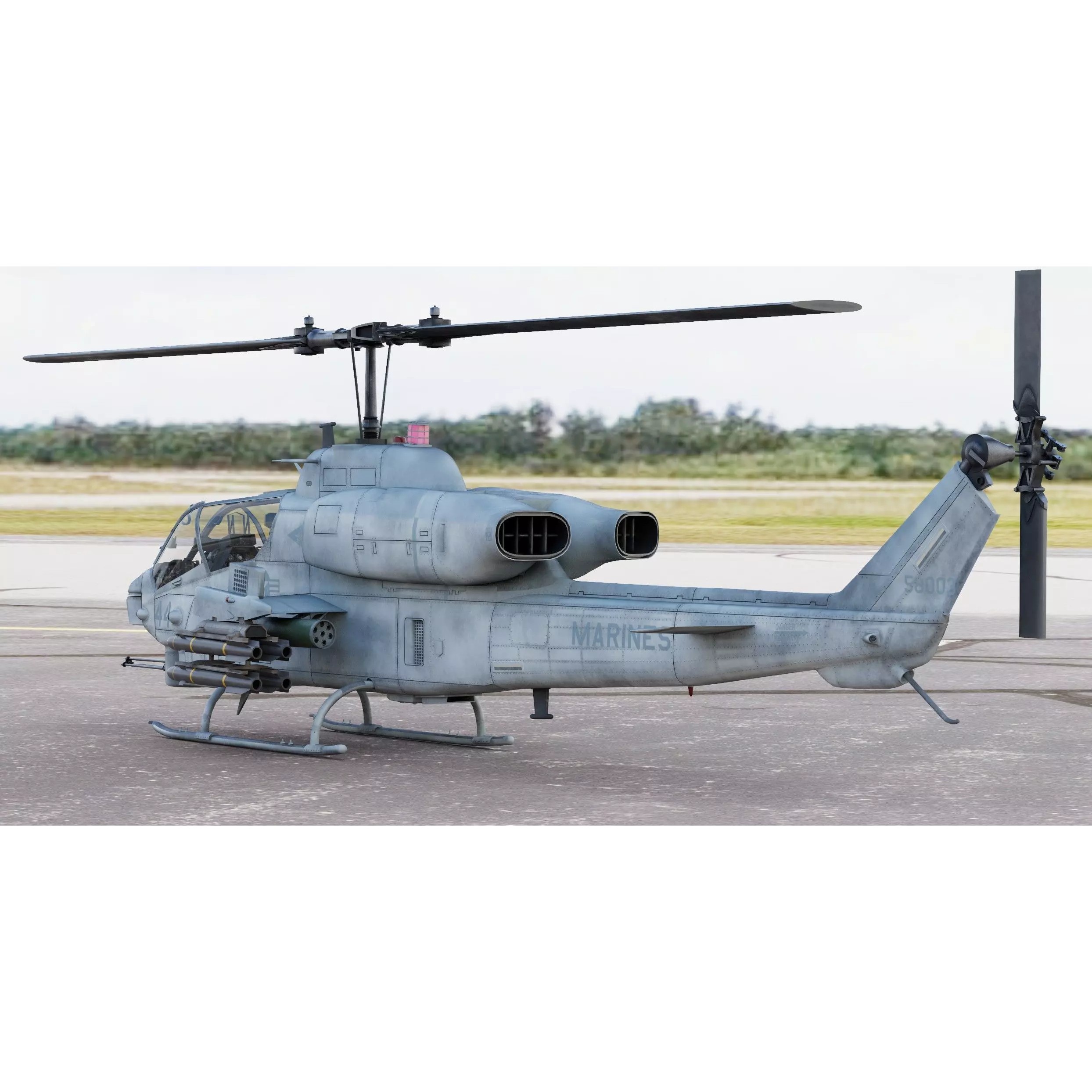 Bell AH-1W Super Cobra - Game-Ready 3D Model - View 6